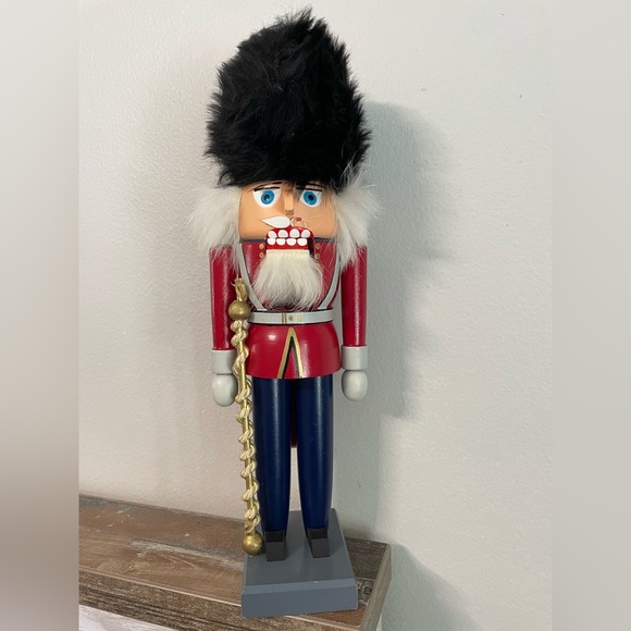 KWO British Drum Major Wood German Christmas Nutcracker Decoration Made Germany